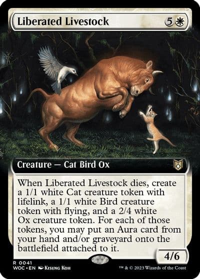 Liberated Livestock Extended Art Commander: Wilds of Eldraine Magic card
