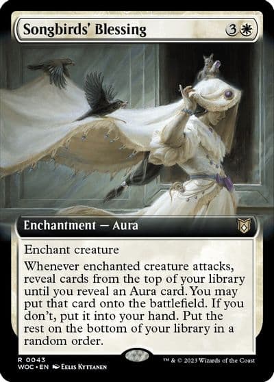 Songbirds Blessing Extended Art Commander: Wilds of Eldraine Magic card