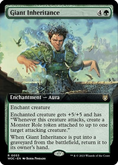 Giant Inheritance Extended Art Commander: Wilds of Eldraine Magic card