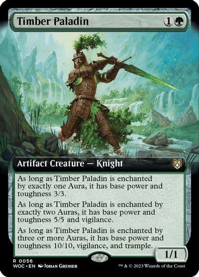 Timber Paladin Extended Art Commander: Wilds of Eldraine Magic card