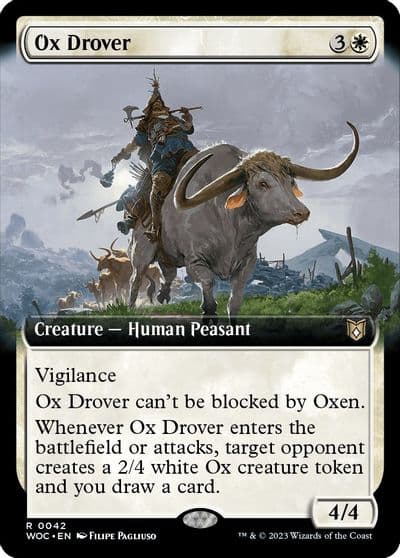 Ox Drover Extended Art Commander: Wilds of Eldraine Magic card