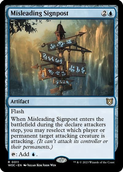 Misleading Signpost Commander: Wilds of Eldraine Magic card