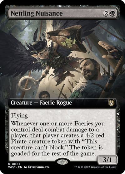 Nettling Nuisance Extended Art Commander: Wilds of Eldraine Magic card