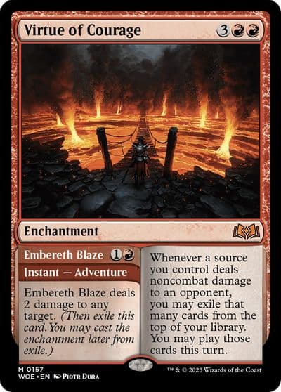 Virtue of Courage Wilds of Eldraine Magic card
