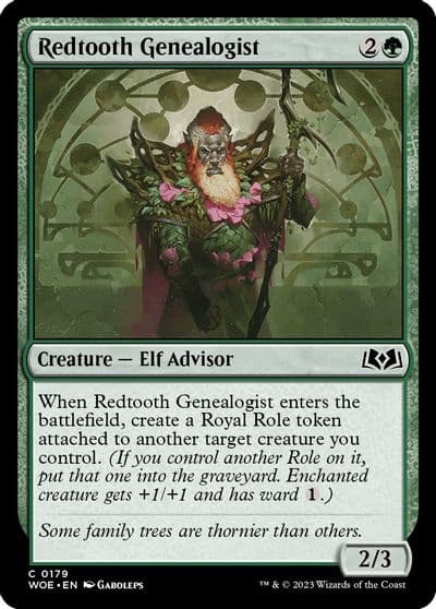 Redtooth Genealogist Wilds of Eldraine Magic card