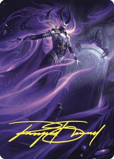 Ashiok Wicked Manipulator Art Card 10 81 Gold Stamped Signature Art Series: Wilds of Eldraine Magic card