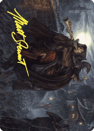 Totentanz Swarm Piper Art Card Gold Stamped Signature Art Series: Wilds of Eldraine Magic card