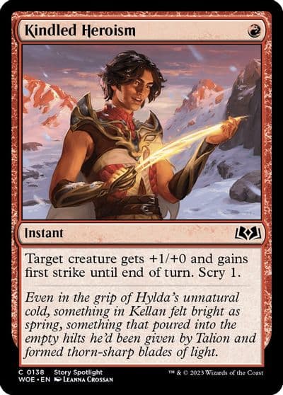 Kindled Heroism Wilds of Eldraine Magic card