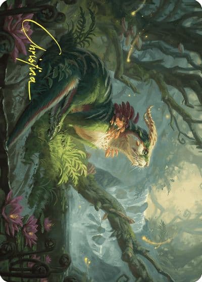 Elusive Otter Art Card Gold Stamped Signature Art Series: Wilds of Eldraine Magic card