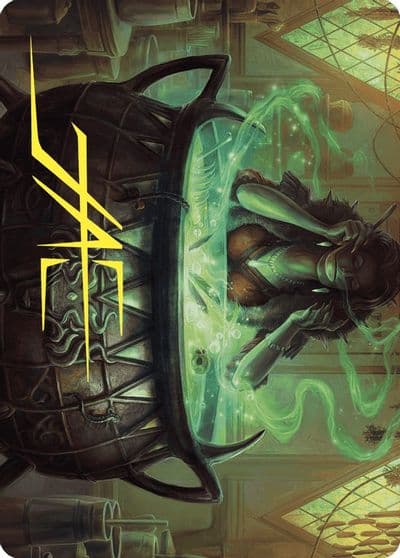 Agathas Soul Cauldron Art Card Gold Stamped Signature Art Series: Wilds of Eldraine Magic card