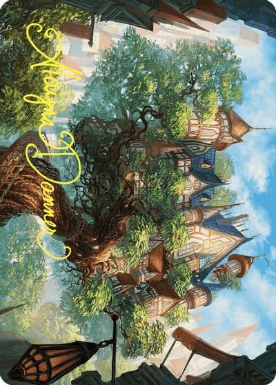Edgewall Inn Art Card Gold Stamped Signature Art Series: Wilds of Eldraine Magic card