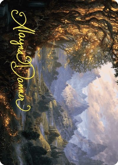 Evolving Wilds Art Card Gold Stamped Signature Art Series: Wilds of Eldraine Magic card