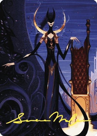 Ashiok Wicked Manipulator Art Card 57 81 Gold Stamped Signature Art Series: Wilds of Eldraine Magic card