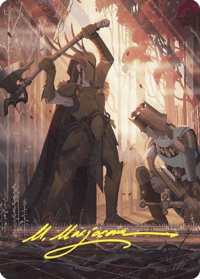 Karmic Justice Art Card Gold Stamped Signature Art Series: Wilds of Eldraine Magic card