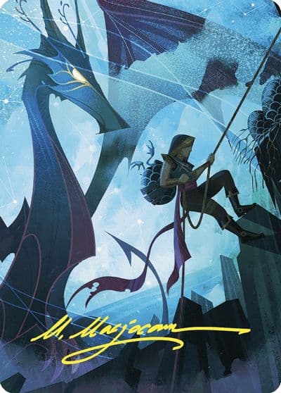 Hatching Plans Art Card Gold Stamped Signature Art Series: Wilds of Eldraine Magic card