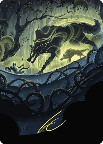 Unnatural Growth Art Card Gold Stamped Signature Art Series: Wilds of Eldraine Magic card
