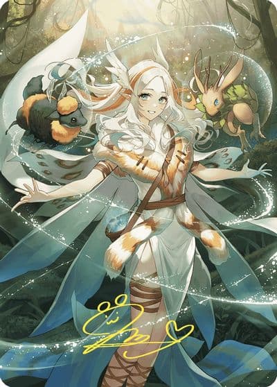 Greater Auramancy Anime Art Card Gold Stamped Signature Art Series: Wilds of Eldraine Magic card