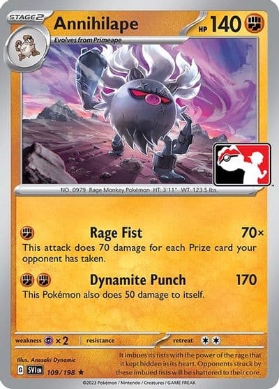 Annihilape Prize Pack Series Cards Pokemon card