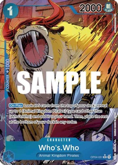 WhosWho Alternate Art Kingdoms of Intrigue One Piece card