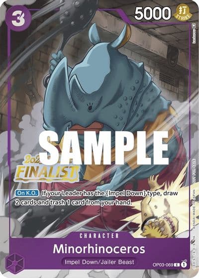 Minorhinoceros Online Regional 2023 Finalist One Piece Promotion Cards One Piece card