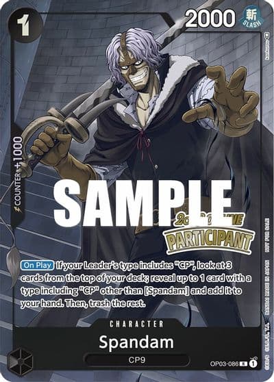 Spandam Online Regional 2023 Participant One Piece Promotion Cards One Piece card