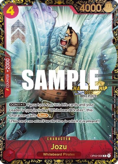 Jozu Championship 2023 One Piece Promotion Cards One Piece card