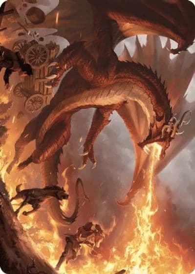 Realm Scorcher Hellkite Art Card Art Series: Wilds of Eldraine Magic card