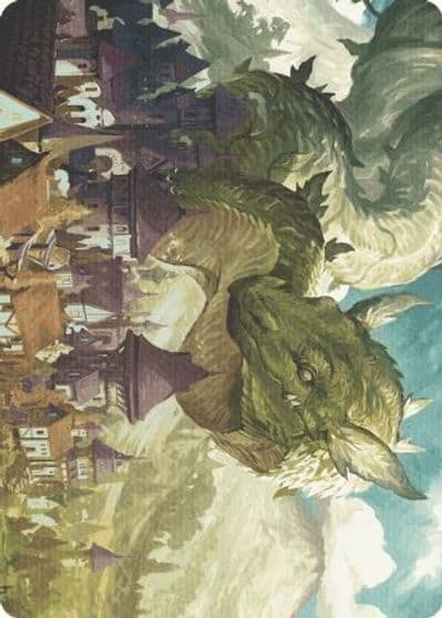 Beanstalk Wurm Art Card Art Series: Wilds of Eldraine Magic card
