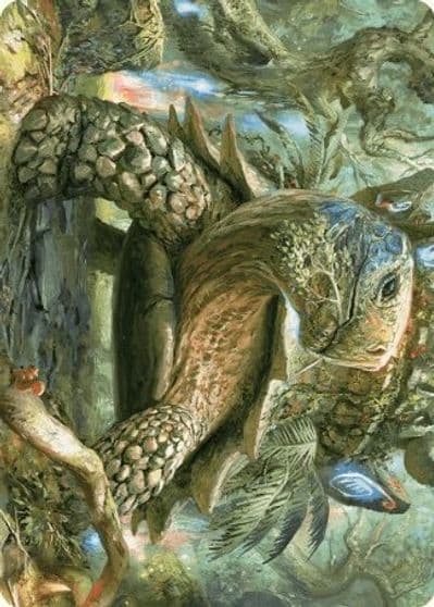 Blossoming Tortoise Art Card Art Series: Wilds of Eldraine Magic card