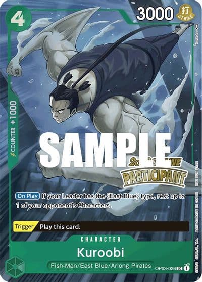 Kuroobi Offline Regional 2023 Participant One Piece Promotion Cards One Piece card