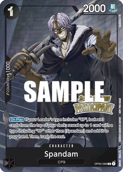 Spandam Offline Regional 2023 Participant One Piece Promotion Cards One Piece card