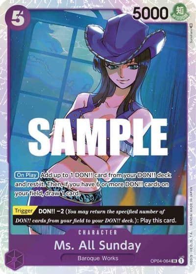 Ms All Sunday Kingdoms of Intrigue One Piece card