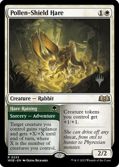 Pollen Shield Hare Promo Pack: Wilds of Eldraine Magic card