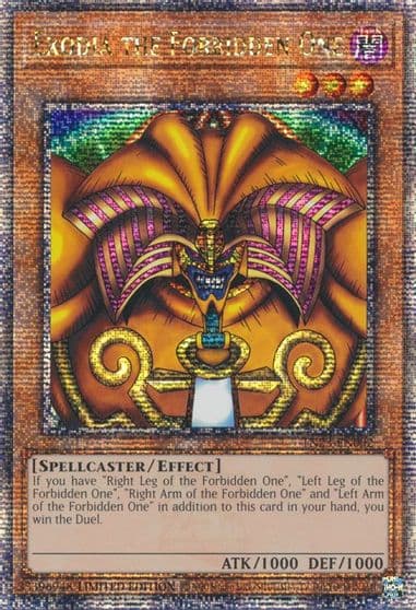 Exodia the Forbidden One Quarter Century Secret Rare 25th Anniversary Tin: Dueling Heroes Yu-Gi-Oh! card