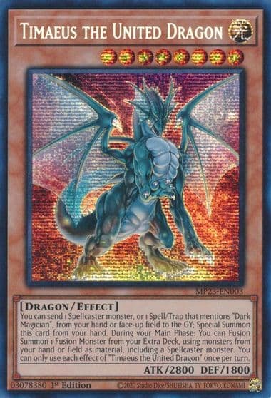 Timaeus the United Dragon 25th Anniversary Tin: Dueling Heroes Mega Pack Yu-Gi-Oh! card