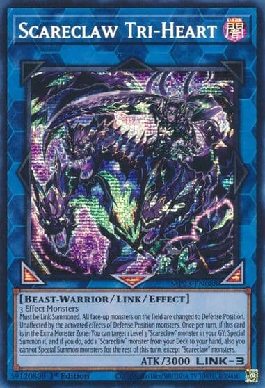 Scareclaw Tri Heart 25th Anniversary Tin: Dueling Heroes Mega Pack Yu-Gi-Oh! card