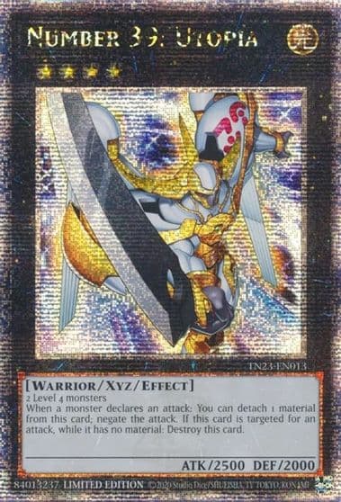 Number 39 Utopia Quarter Century Secret Rare 25th Anniversary Tin: Dueling Heroes Yu-Gi-Oh! card