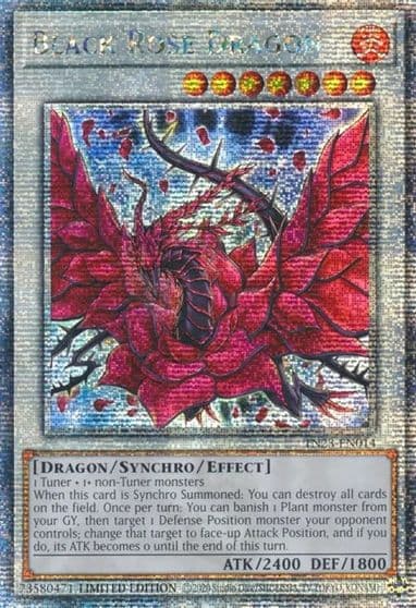 Black Rose Dragon Quarter Century Secret Rare 25th Anniversary Tin: Dueling Heroes Yu-Gi-Oh! card