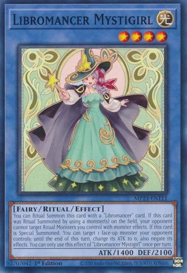 Libromancer Mystigirl 25th Anniversary Tin: Dueling Heroes Mega Pack Yu-Gi-Oh! card