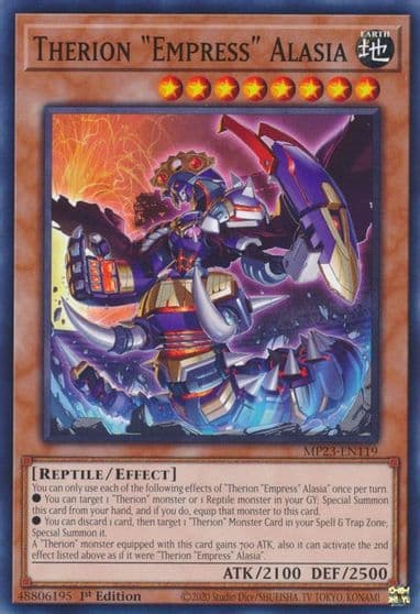 Therion Empress Alasia 25th Anniversary Tin: Dueling Heroes Mega Pack Yu-Gi-Oh! card