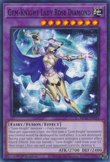 Gem Knight Lady Rose Diamond 25th Anniversary Tin: Dueling Heroes Mega Pack Yu-Gi-Oh! card