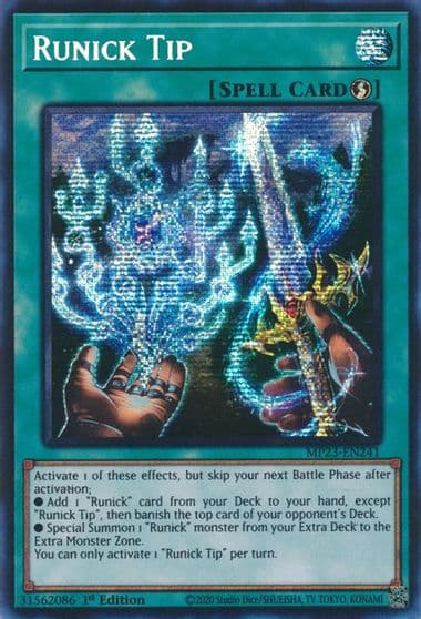 Runick Tip 25th Anniversary Tin: Dueling Heroes Mega Pack Yu-Gi-Oh! card