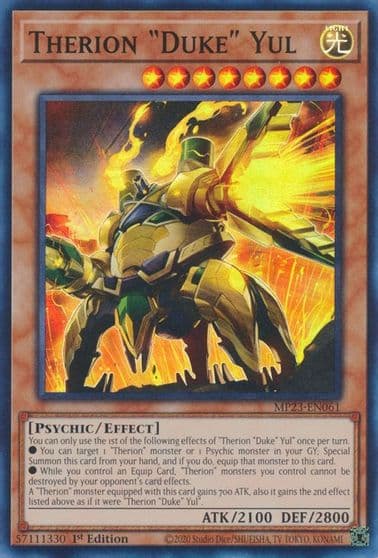 Therion Duke Yul 25th Anniversary Tin: Dueling Heroes Mega Pack Yu-Gi-Oh! card