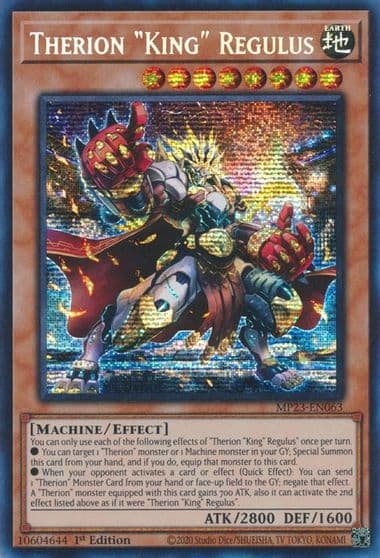 Therion King Regulus 25th Anniversary Tin: Dueling Heroes Mega Pack Yu-Gi-Oh! card