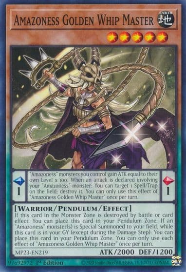 Amazoness Golden Whip Master 25th Anniversary Tin: Dueling Heroes Mega Pack Yu-Gi-Oh! card