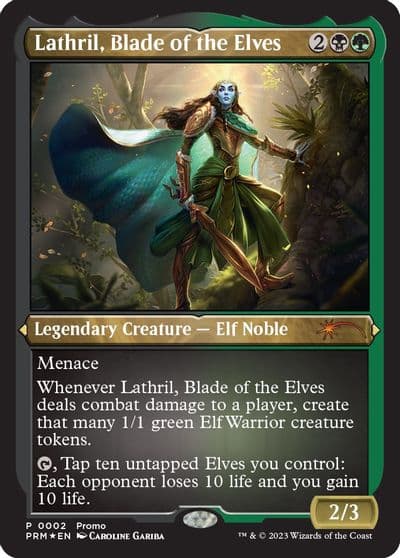 Lathril Blade of the Elves Foil Etched Media Promos Magic card