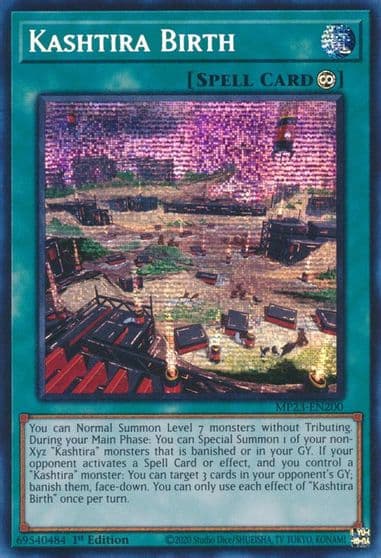 Kashtira Birth 25th Anniversary Tin: Dueling Heroes Mega Pack Yu-Gi-Oh! card