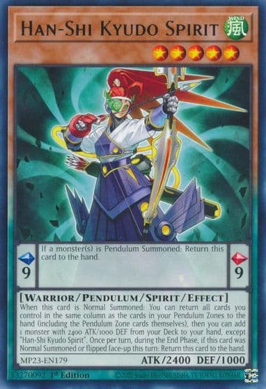 Han Shi Kyudo Spirit 25th Anniversary Tin: Dueling Heroes Mega Pack Yu-Gi-Oh! card