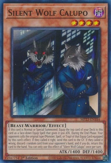 Silent Wolf Calupo 25th Anniversary Tin: Dueling Heroes Mega Pack Yu-Gi-Oh! card