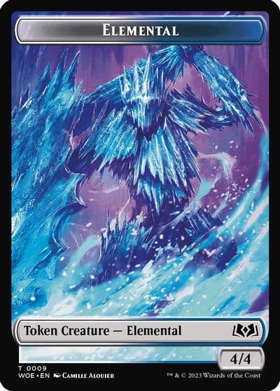 Elemental Token Wilds of Eldraine Magic card